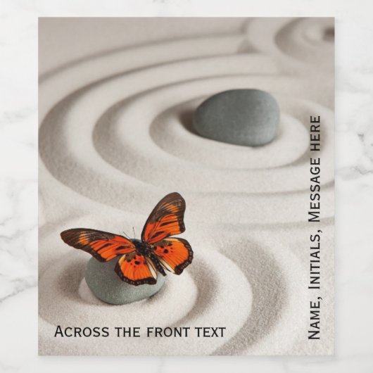 Zen Tuin Wijnfleslabels Set van (6) Wijn Etiket (Enkel label)