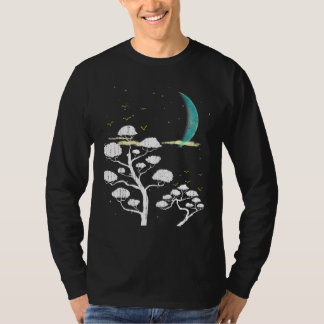 Zen Tuinieren Maan Sterren Japanse cultuur Bonsai T-shirt