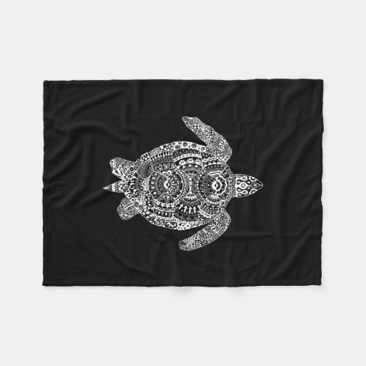 Zen Turtle Fleece Deken (Voorkant (Horizontaal))