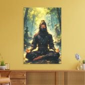 Zen van de Schaduw Krijger Canvas Afdruk (Insitu (Woonkamer))