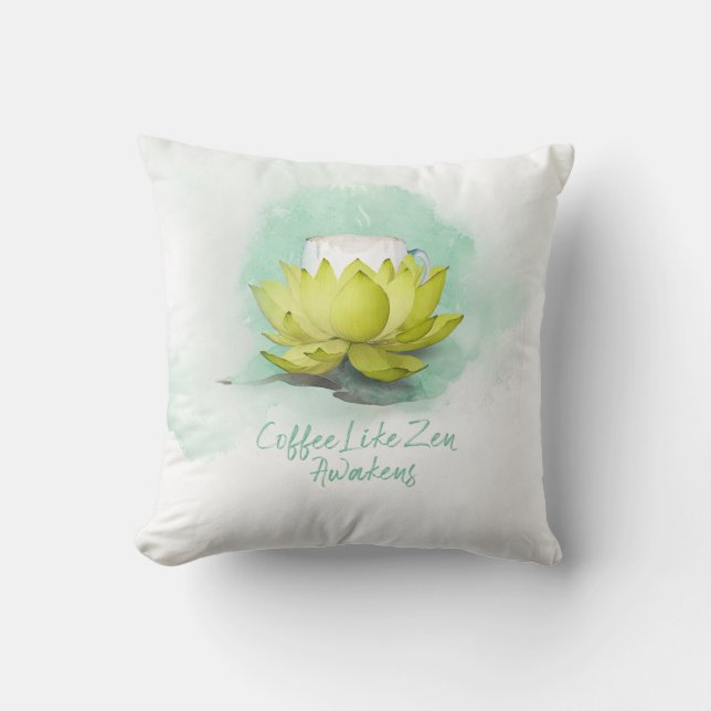 Zen van koffie kussen (Voorkant)