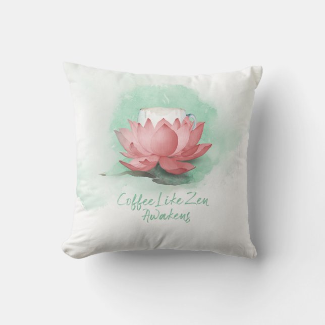Zen van koffie kussen (Voorkant)