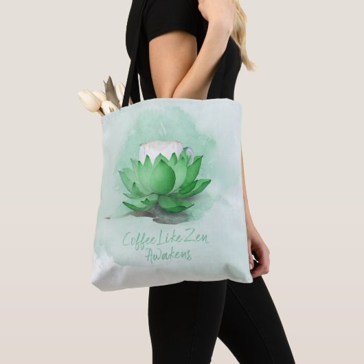 Zen van koffie tote bag (Dichtbij)