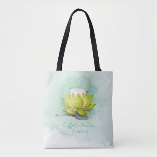 Zen van koffie tote bag (Voorkant)