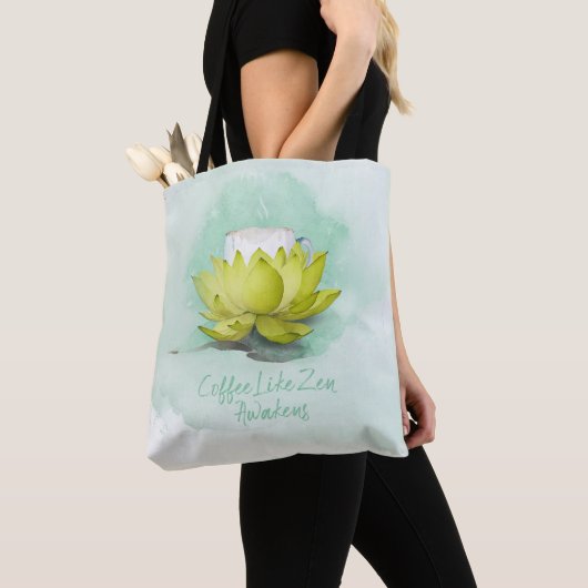 Zen van koffie tote bag (Dichtbij)