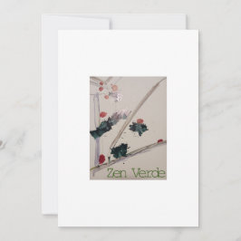 Zen Verde-vakantieseizoen Zen minimalistische groe Feestdagenkaart