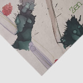 Zen Verde-vakantieseizoen Zen minimalistische groe Tissuepapier (Detail)