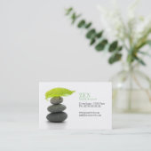 Zen-visitekaartje met stackingkiezer visitekaartje (Staand voorkant)