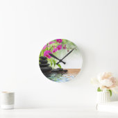 zen, vrede, roze mooie orchidee, kuuroord, het ronde klok (Huis)