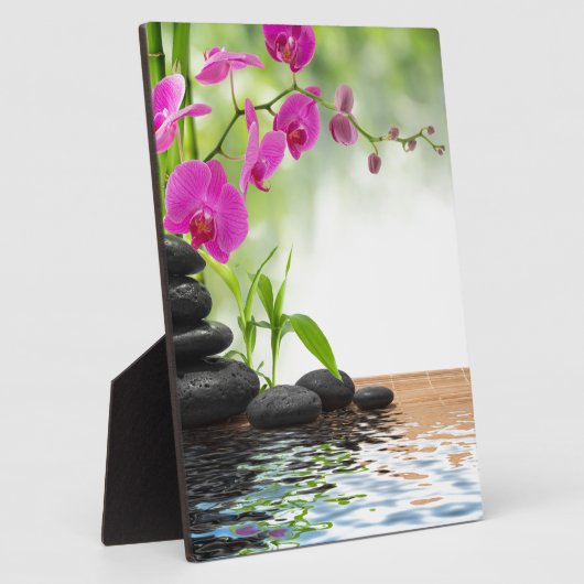 zen, vrede, roze orchidee, mooi, spa, genezing, yo fotoplaat (Zijkant)