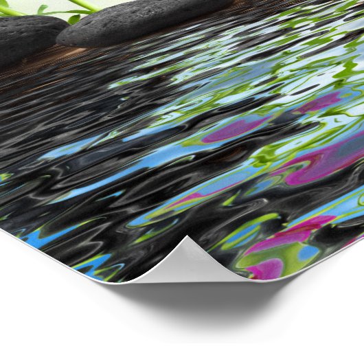 zen, vrede, roze orchidee, mooi, spa, genezing, yo poster (Hoek)