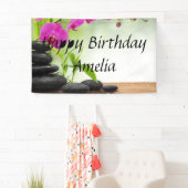 zen, vrede, roze orchidee, mooi, spa, genezing, yo spandoek (Insitu)