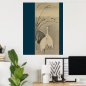 Zen Wall Decor - Minimalist Lotus & White Egrets  Poster (Thuiskantoor)