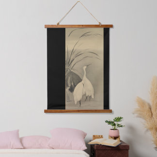 Zen wanddecoratie - Minimalistische Lotus & Witte Hangend Wandkleed
