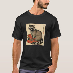 Zen Wasbeer Ukiyo-e Stijl u2013 Japanse Kunst Anim T-shirt