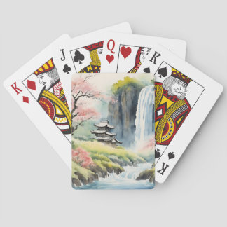 Zen Watercolor House Poker Cards Pokerkaarten