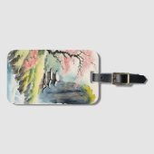 Zen Watercolor Huis Bagage Label (Voorkant (horizontaal))