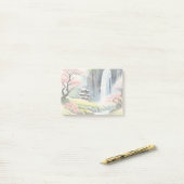 Zen Watercolor Huis Post-It Notitie Post-it® Notes (Op bureau)