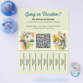 Zen Watercolor Huisdier Oppas Aangepaste Tear Shee Flyer (Enkel)
