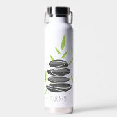 Zen waterfles met massage stenen en bamboe (Voorkant)