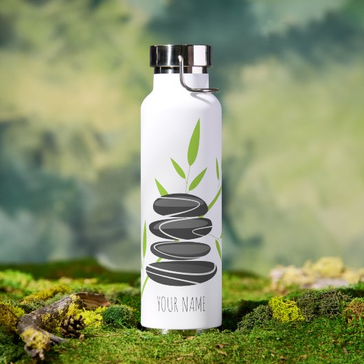 Zen waterfles met massage stenen en bamboe (Buiten (Gedraaid) )