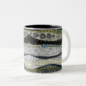 Zen Waves Abstract Design Mug Tweekleurige Koffiemok (Voorkant rechts)