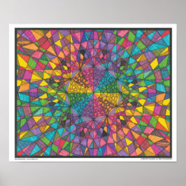Zen Webverse - Kaleidoscopische druk Poster