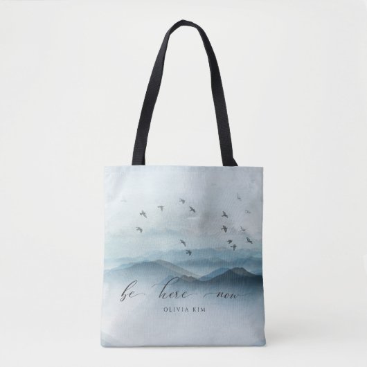 Zen Wees Hier Nu Aandenken Tote Bag (Voorkant)