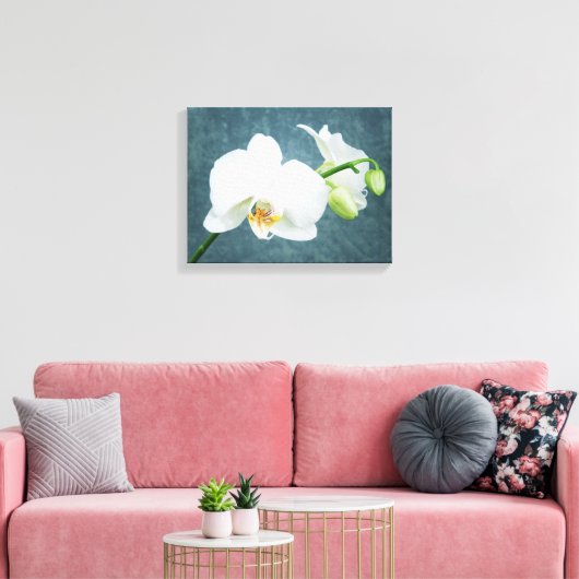 Zen White Orchid Canvas Afdruk (Insitu (Woonkamer))