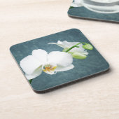 Zen White Orchid Flower Drankjes Onderzetter (Linkerzijde)