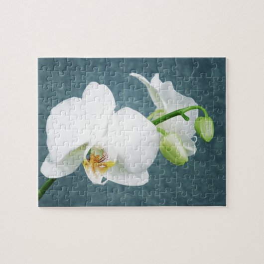 Zen White Orchid Flower Legpuzzel (Horizontaal)