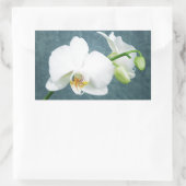 Zen White Orchid Flower Rechthoekige Sticker (Tas)