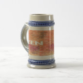 Zen white riet stein bierpul (Voorkant links)