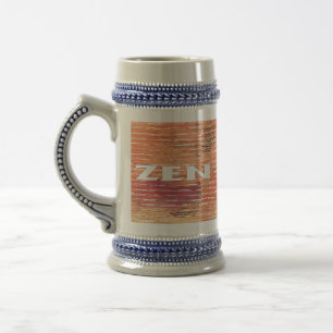 Zen white riet stein bierpul