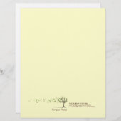 Zen Wind Boom met gele bladeren Briefhoofd (Voorkant / Achterkant)