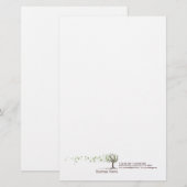 Zen Wind Boom met lederwaren Briefpapier (Voorkant / Achterkant)