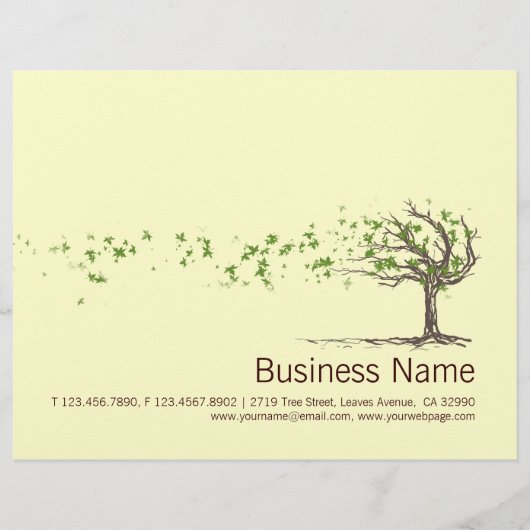 Zen Wind Tree met bladblazer Flyer (Voorkant)