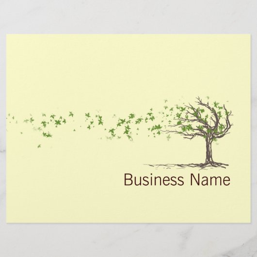 Zen Wind Tree met bladblazer Flyer (Achterkant)