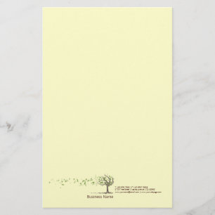 Zen Windboom met bladeren van gele pokerij Briefpapier