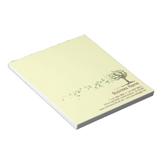 Zen Windboom met Notitieblok van bladeren (Schuin)