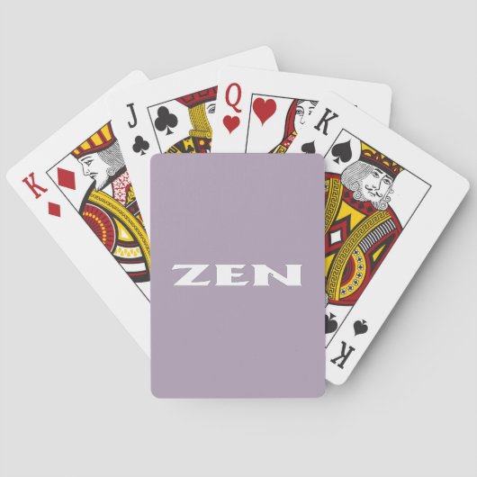 Zen wit grijs Poker speelkaarten (Achterkant)