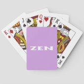 Zen wit lila Poker speelkaarten (Achterkant)