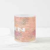 Zen wit riet frosted mok (Voorkant links)