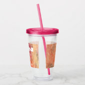 Zen wit riet fuchsia acryl tumbler acryl drinkbeker (Links)