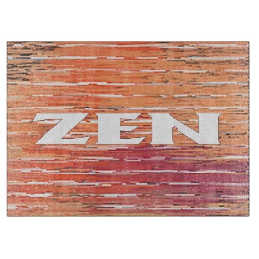Zen wit riet glas snijplank (Voorkant)