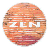 Zen wit riet keramische knop (Voorkant)