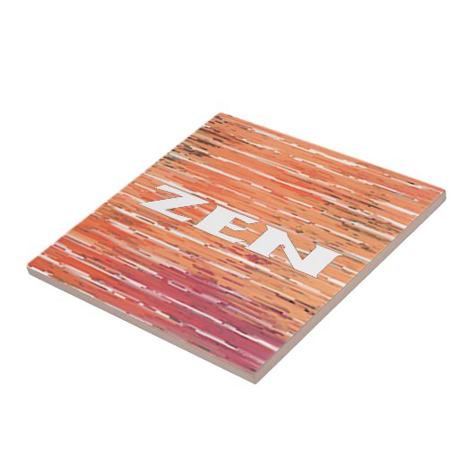 Zen wit riet kleine tegel tegeltje (Zijkant)