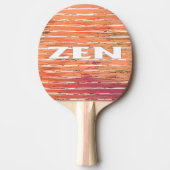Zen wit riet ping pong paddle tafeltennisbatje (Voorkant)
