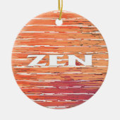Zen wit riet rond keramisch ornament (Voorkant)