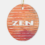 Zen wit riet rond keramisch ornament (Links)
